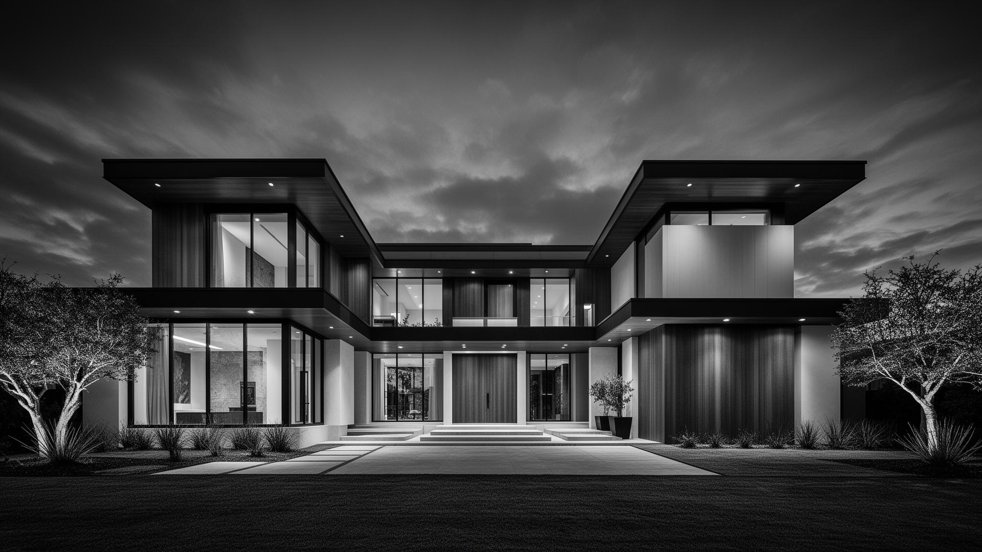 Modern custom home built by Roe Homes